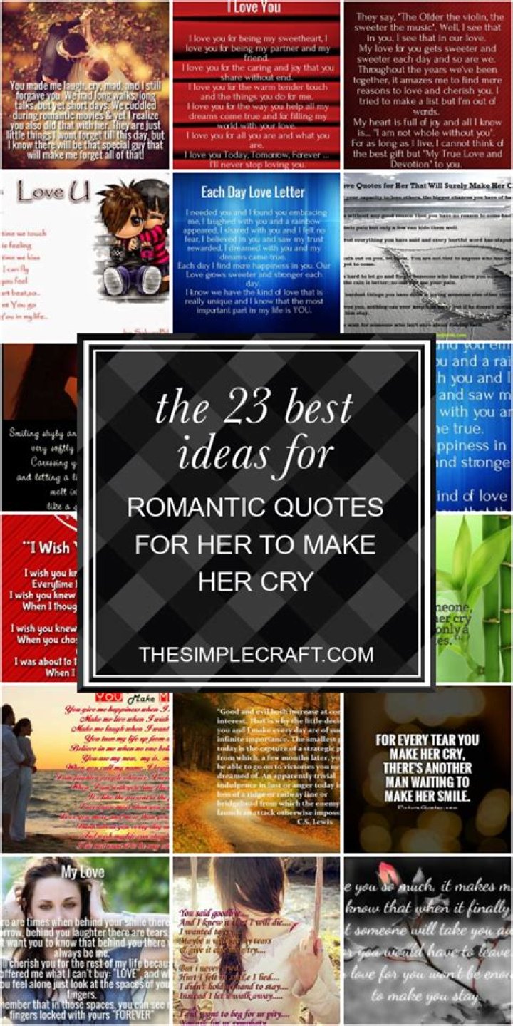 23 Best Ideas Romantic Quotes for Her to Make Her Cry Home, Family