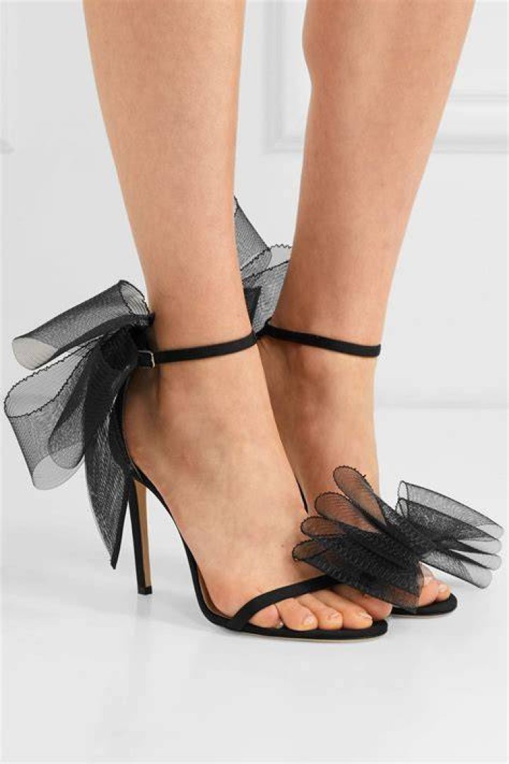 Aveline 100 bow-embellished grosgrain sandals