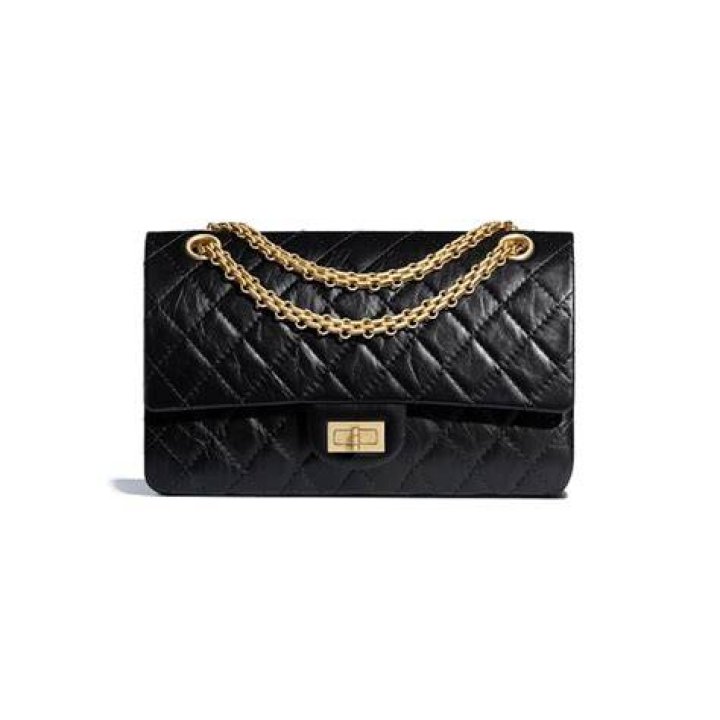 bolso 255 chanel negro y dorado