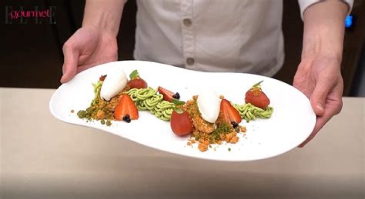 Caprese dulce, postre del restaurante Compartir Barcelona