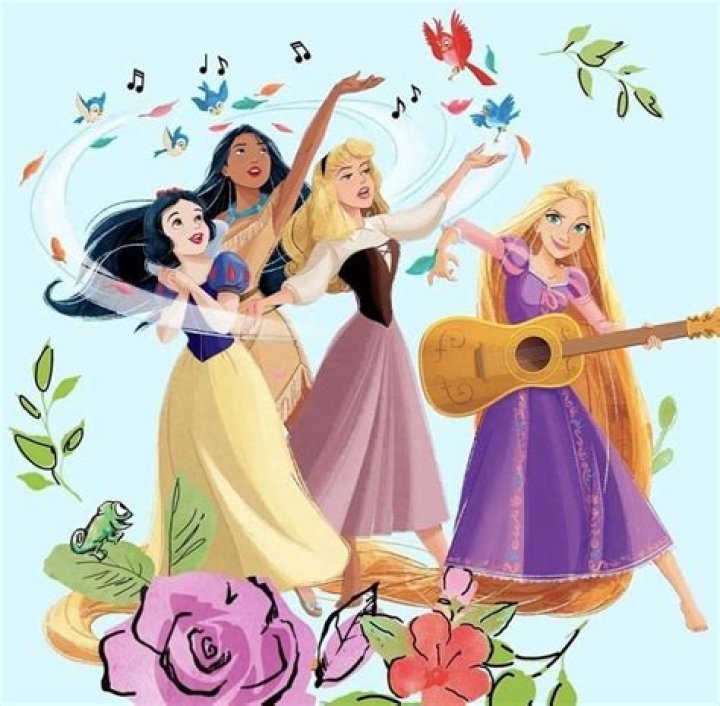 Disney princesses singing together