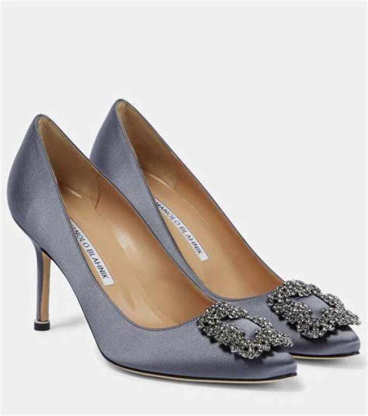 Hangisi embellished satin pumps