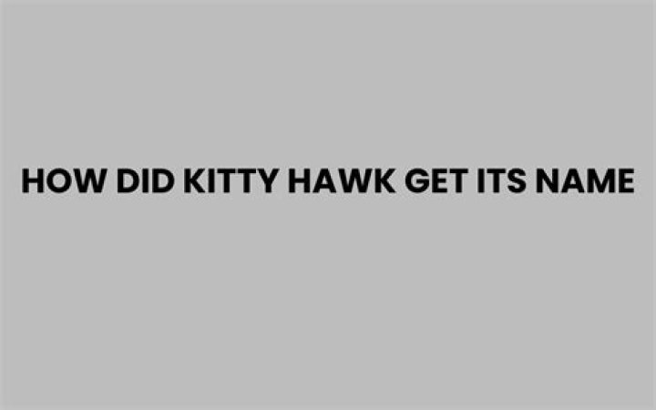 How did Kitty Hawk get its name?