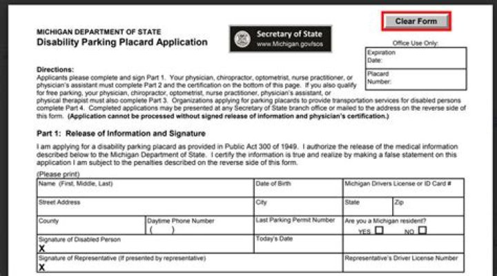 How do I get a Michigan handicap permit?