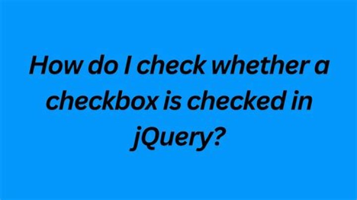 How do you check is jQuery checked or not?