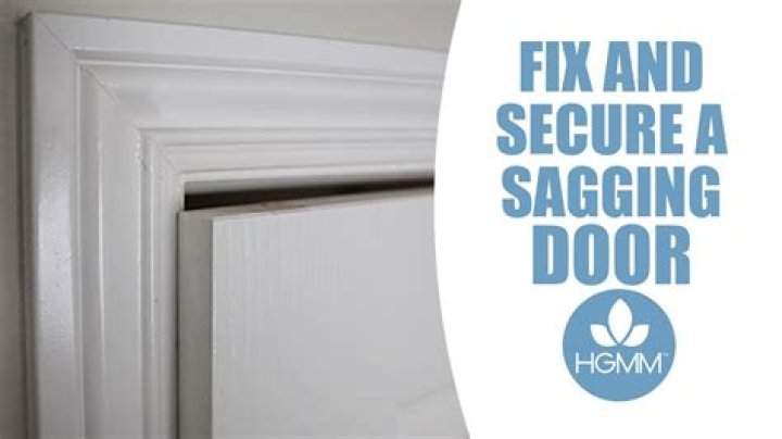 How do you fix a sagging aluminum door?