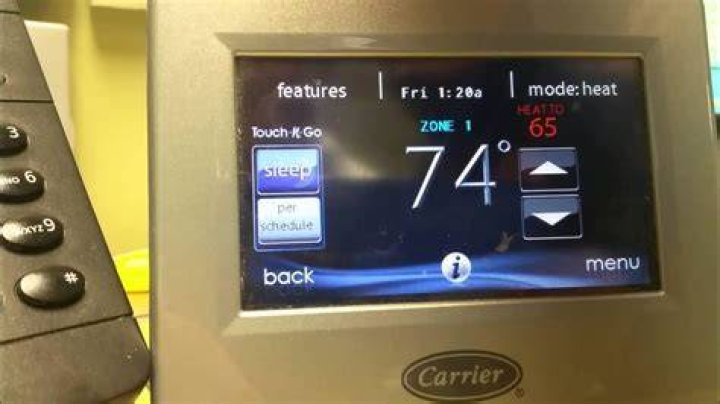 How do you reset a Carrier Infinity thermostat?