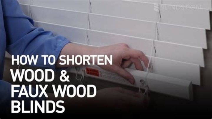 How do you shorten fabric blinds?