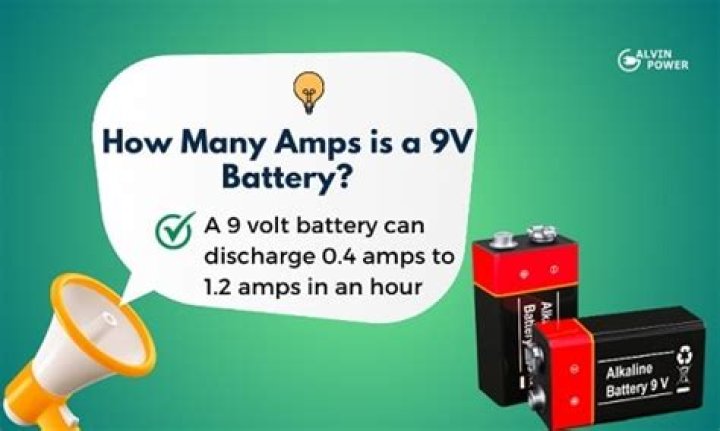 How many amps 9V battery?