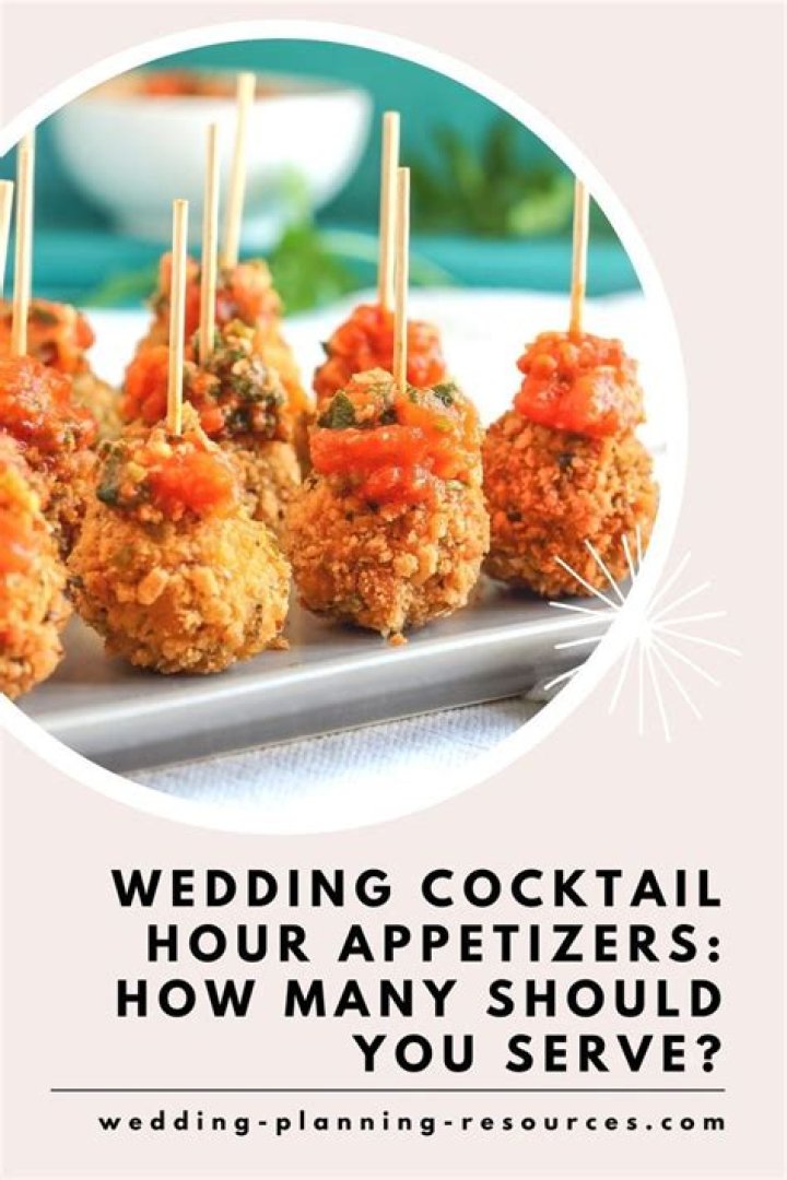 How many appetizers do you need for a wedding?