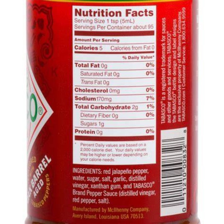 How Much Sodium Is In Tabasco Sauce? (Question)