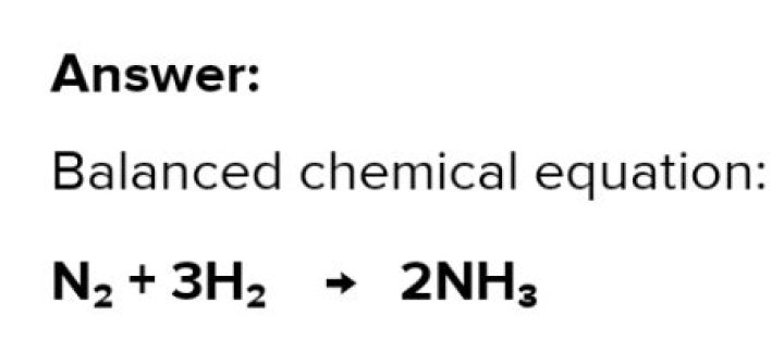 Is N2 3h2 NH3 a balanced equation?