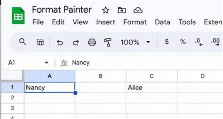 Is there a format painter in Google Sheets?