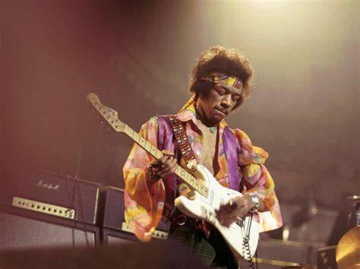 Jimi Hendrix playing guitar