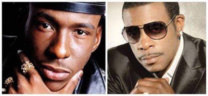 Keith Sweat and Bobby Brown pose for a photo together at a dinner in New York City
