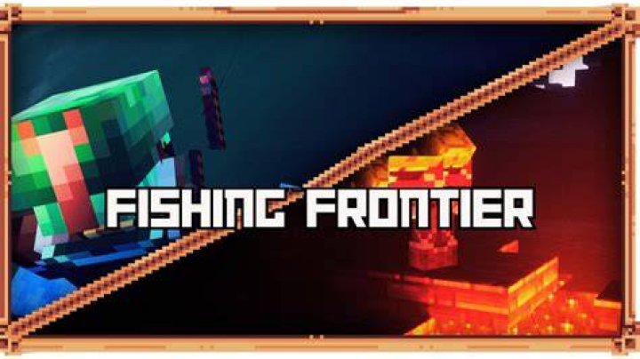 Key art for Fishing Frontier featuring a sunny beach and some Roblox characters.