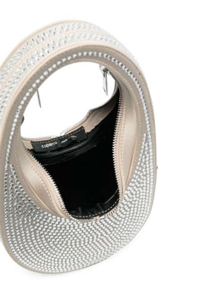 Mini Crystal Swipe Leather Top Handle Bag Mini Crystal Swipe Leather Top Handle Bag