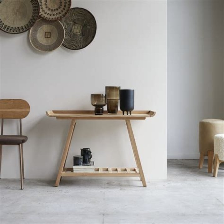 Pampa solid teak tall Console table