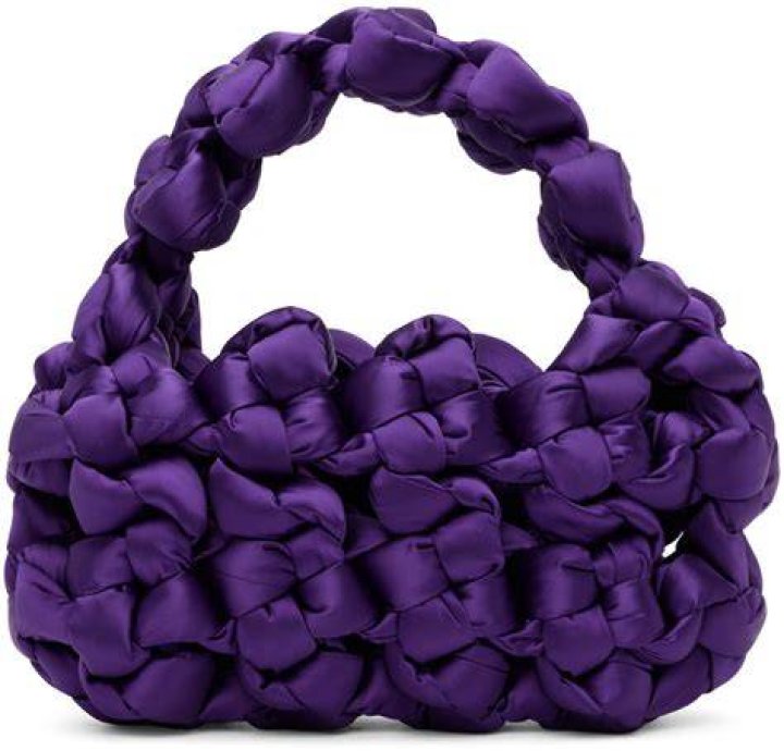 Purple Exploded Knot Shoulder Bag Purple Exploded Knot Shoulder Bag
