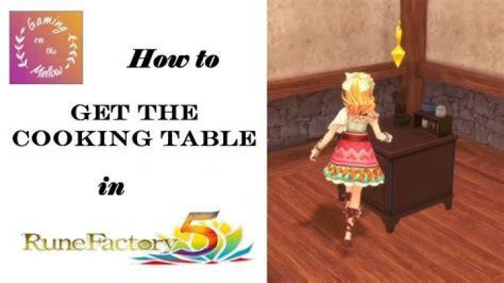 Rune Factory 5 Cooking Table