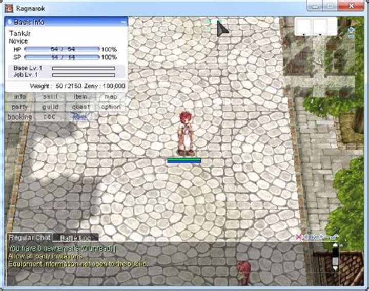 Screenshot from Ragnarok: The Lost Memories, showing six characters crowded around a mystical shrine