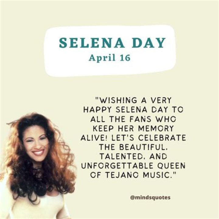 SELENA DAY April 16, 2023 National Today