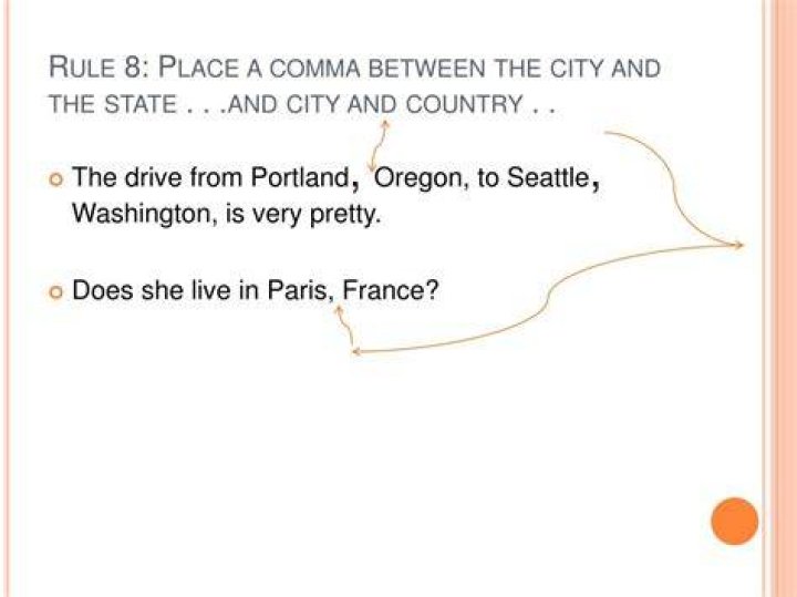 Should there be a comma between county and state?