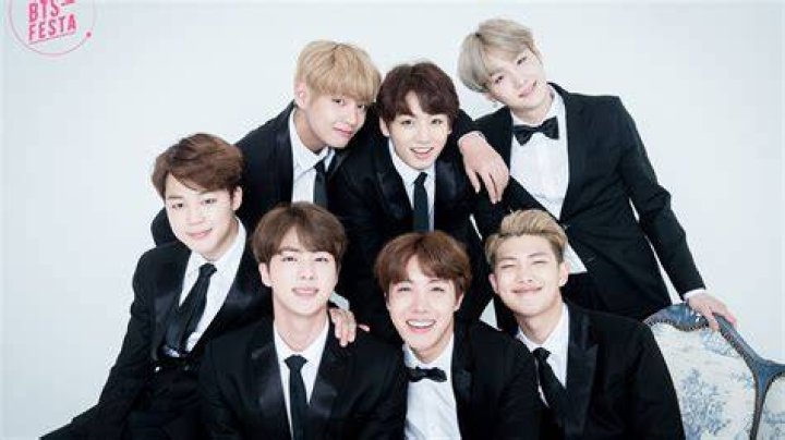 V, Suga, Jin, Jungkook, RM, Jimin, and J-Hope of BTS attend the GRAMMY Awards