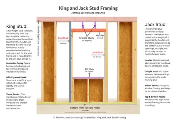 What are king studs for?