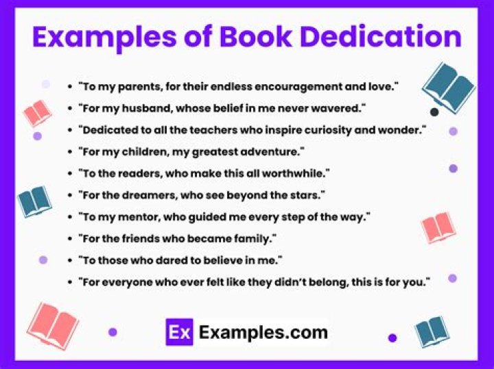What do you give for a dedication?
