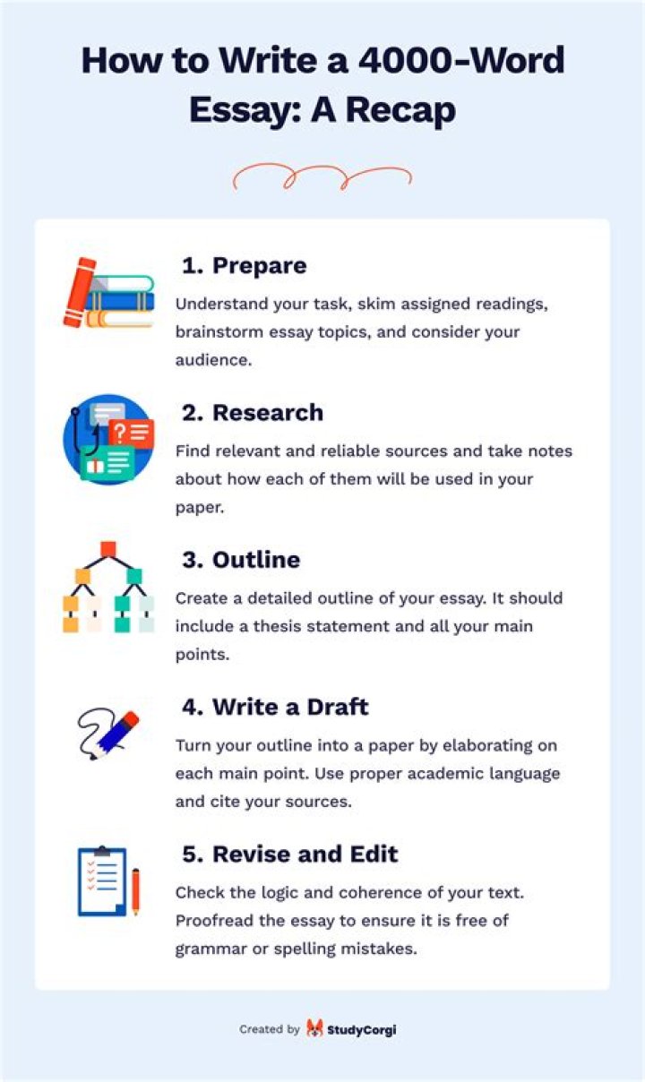 What does a 4000 word essay look like?