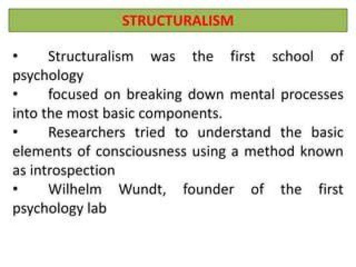 What does structuralism focus on?