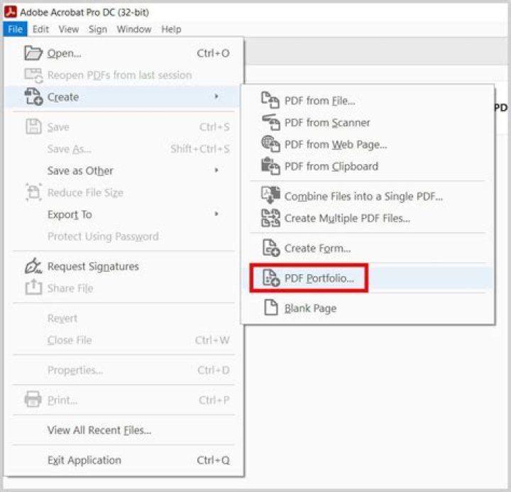 What is a PDF portfolio in Acrobat?