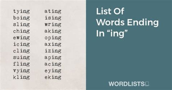 What is a word ending with ing called?