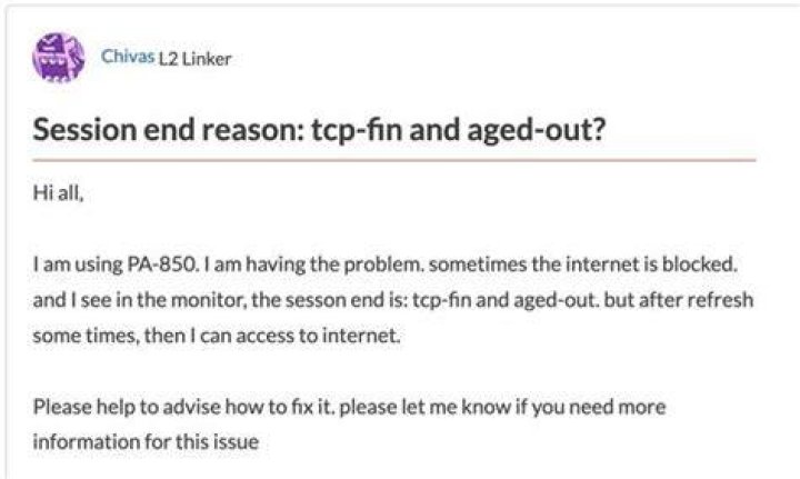 What is an aged out session?