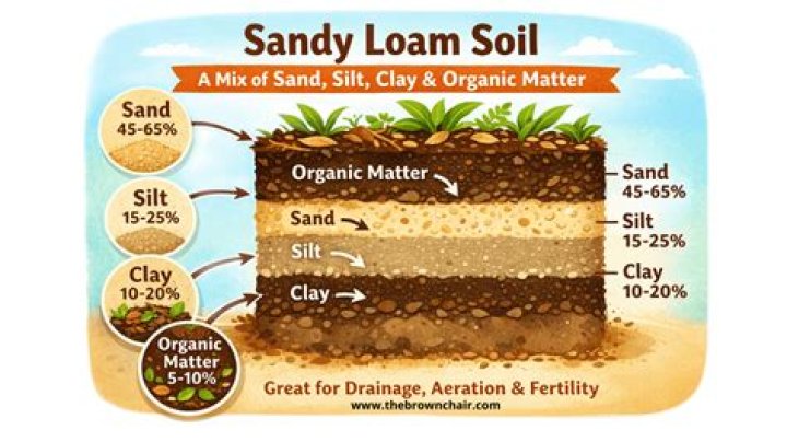 What is sandy loam soil made of?
