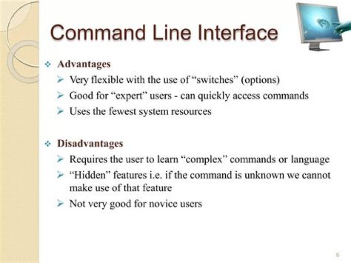 What is the advantage and disadvantage of command line interface?