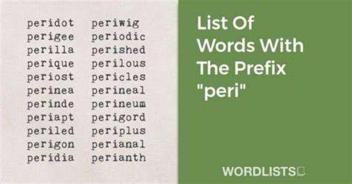What Is The Suffix Peri? (Solution found)