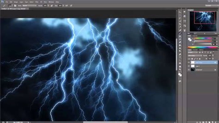 Where is lightning effect in Photoshop?